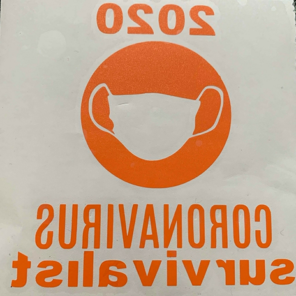 Coronavirus survivalist car window decal sticker